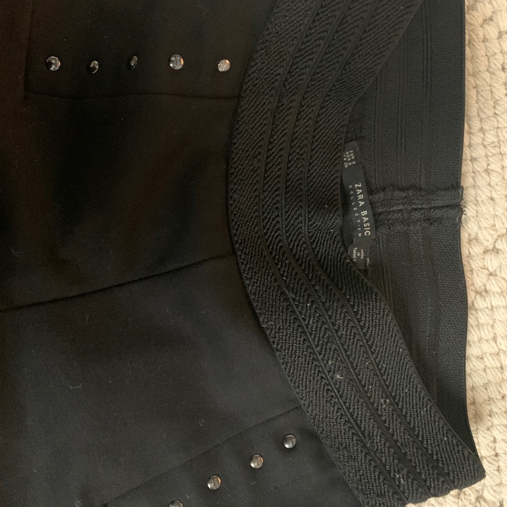 Zara Basic Black Tights Stretch Small - image 3